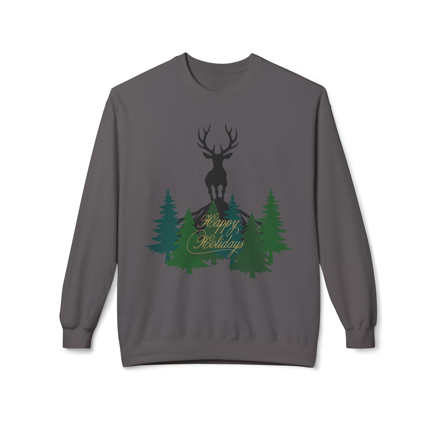 Happy Holidays Deer Crewneck