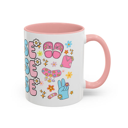 Colorful Groovy Nurse Mug