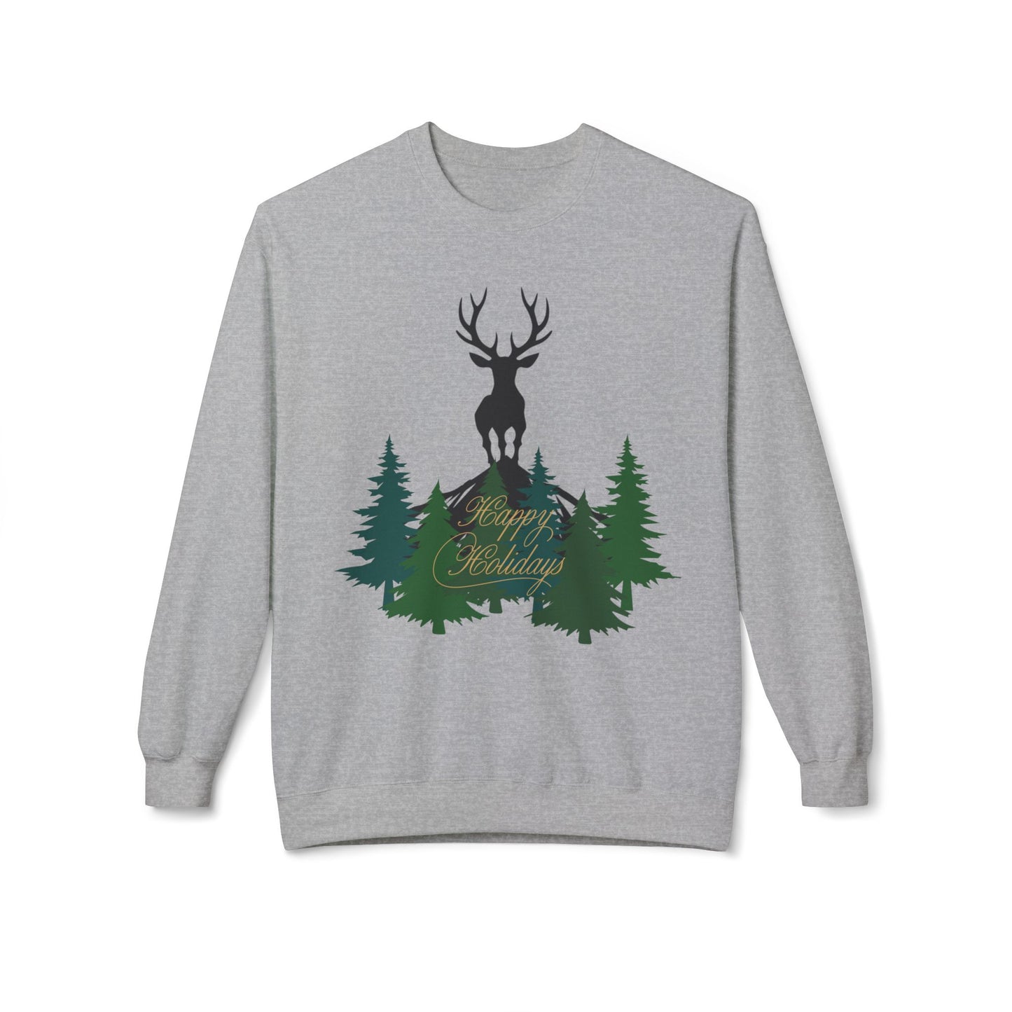 Happy Holidays Deer Crewneck