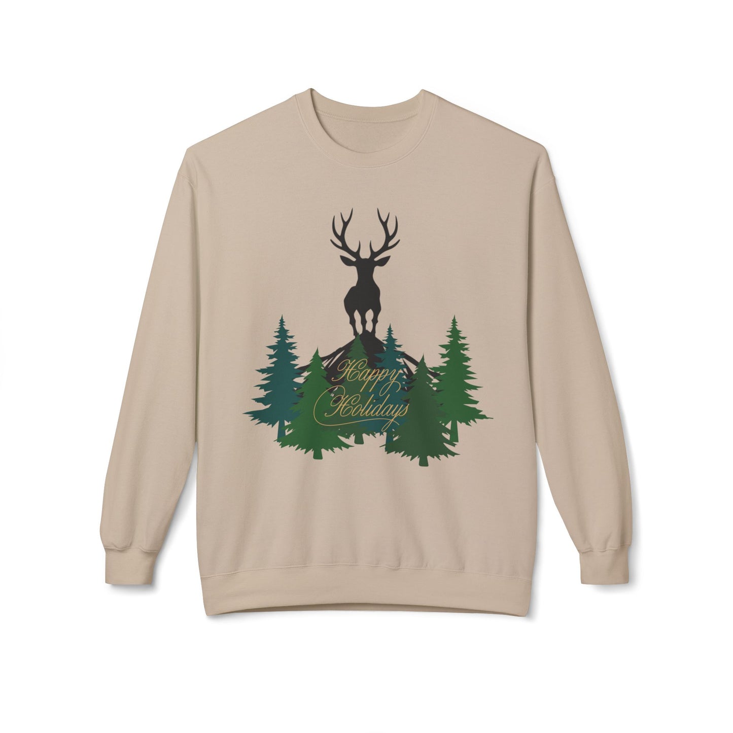 Happy Holidays Deer Crewneck