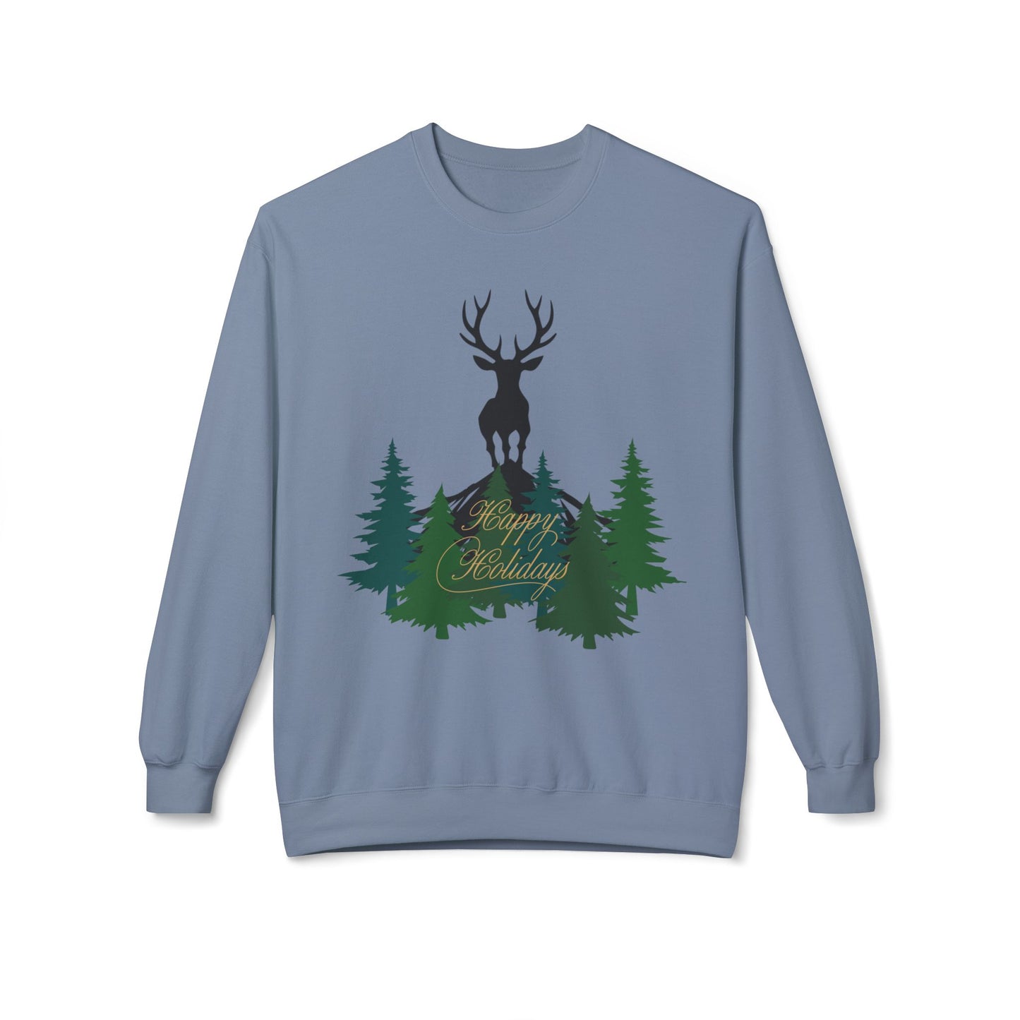 Happy Holidays Deer Crewneck